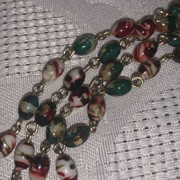 Vintage Boho Long Beaded Chain Necklace 21.5” - Picture 10 of 15